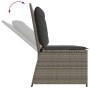 Reclining garden armchair with gray synthetic rattan cushions by , garden benches - Ref: Foro24-368966, Price: 184,79 €, Disc...