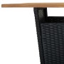 Synthetic rattan and black acacia wood high table 80x80x110 cm by vidaXL, Garden tables - Ref: Foro24-313465, Price: 157,99 €...