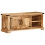 Solid rough mango wood TV stand 110x35x45 cm by , CD and DVD storage - Ref: Foro24-376039, Price: 237,32 €, Discount: %