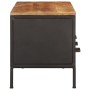 Solid rough mango wood TV stand 110x35x40 cm by , CD and DVD storage - Ref: Foro24-376045, Price: 204,44 €, Discount: %