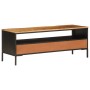 Solid rough mango wood TV stand 110x35x40 cm by , CD and DVD storage - Ref: Foro24-376045, Price: 204,44 €, Discount: %