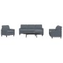 Set of sofas with 4 dark gray velvet cushions by , Sofas - Ref: Foro24-3278362, Price: 749,76 €, Discount: %