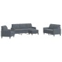 Set of sofas with 4 dark gray velvet cushions by , Sofas - Ref: Foro24-3278362, Price: 749,76 €, Discount: %