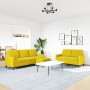 3-piece velvet yellow sofa set with cushions by , Sofas - Ref: Foro24-3278407, Price: 528,98 €, Discount: %