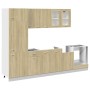 Kitchen furniture set, 8 pieces, engineered wood, Sonoma oak. by , Kitchen cabinets - Ref: Foro24-3307655, Price: 531,96 €, D...