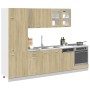 Kitchen furniture set, 8 pieces, engineered wood, Sonoma oak. by , Kitchen cabinets - Ref: Foro24-3307655, Price: 531,96 €, D...