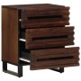 Solid mango wood brown bedside table 50x34x62 cm by , Nightstands - Ref: Foro24-377483, Price: 119,71 €, Discount: %