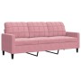 Dreiteiliges Sofaset mit rosa Samtkissen. von , Sofas - Ref: Foro24-3278374, Preis: 661,60 €, Rabatt: %