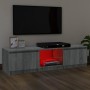 Mueble para TV con luces LED gris Sonoma 140x40x35,5 cm