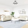 Sofagarnitur mit 3-teiligen cremefarbenen Samtkissen. von , Sofas - Ref: Foro24-3278509, Preis: 595,68 €, Rabatt: %