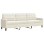 Sofagarnitur mit 3-teiligen cremefarbenen Samtkissen. von , Sofas - Ref: Foro24-3278509, Preis: 595,68 €, Rabatt: %