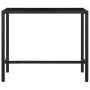 Garten-Hochtisch aus synthetischem Rattan und schwarzem Glas, 130 x 60 x 110 cm von vidaXL, Gartentische - Ref: Foro24-313461...