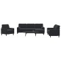 Schwarzes Samt-Sofaset mit 4 Kissenstücken. von , Sofas - Ref: Foro24-3278466, Preis: 812,03 €, Rabatt: %