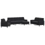 Schwarzes Samt-Sofaset mit 4 Kissenstücken. von , Sofas - Ref: Foro24-3278466, Preis: 740,99 €, Rabatt: %