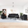 Schwarzes Samt-Sofaset mit 4 Kissenstücken. von , Sofas - Ref: Foro24-3278466, Preis: 812,03 €, Rabatt: %