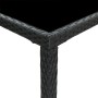 Mesa alta de jardín ratán sintético y vidrio negro 130x60x110cm de vidaXL, Mesas de jardín - Ref: Foro24-313461, Precio: 142,...