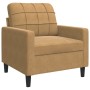 Set of sofas with 4 brown velvet cushions by , Sofas - Ref: Foro24-3278388, Price: 641,99 €, Discount: %