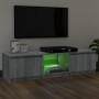 Mueble para TV con luces LED gris Sonoma 140x40x35,5 cm