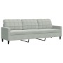 Set of sofas with 2 light gray velvet cushions by , Sofas - Ref: Foro24-3278491, Price: 563,76 €, Discount: %