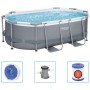 Bestway Oval Above Ground Pool Power Steel 305x200x84 cm by Bestway, Swimming pools - Ref: Foro24-92857, Price: 388,17 €, Dis...