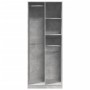 Armario de madera de ingeniería gris hormigón 80x50x200 cm de , Armarios roperos - Ref: Foro24-3307759, Precio: 177,63 €, Des...