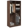 Armario madera contrachapada color roble marrón 100x50x200 cm de , Armarios roperos - Ref: Foro24-3307771, Precio: 202,70 €, ...