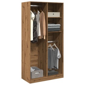 Handgefertigter Eichenholz-Schrank aus Ingenieurholz, 100x50x200 cm. von , Kleiderschränke - Ref: Foro24-3307773, Preis: 196,...