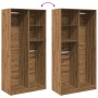 Handgefertigter Eichenholz-Schrank aus Ingenieurholz, 100x50x200 cm. von , Kleiderschränke - Ref: Foro24-3307773, Preis: 196,...