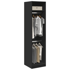 Black plywood wardrobe 50x50x200 cm by , Wardrobes - Ref: Foro24-3307784, Price: 137,99 €, Discount: %