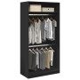 Armario de madera contrachapada negro 100x50x200 cm de , Armarios roperos - Ref: Foro24-3307802, Precio: 189,72 €, Descuento: %