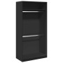 Armario de madera contrachapada negro 100x50x200 cm de , Armarios roperos - Ref: Foro24-3307802, Precio: 189,72 €, Descuento: %