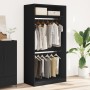 Armario de madera contrachapada negro 100x50x200 cm de , Armarios roperos - Ref: Foro24-3307802, Precio: 189,72 €, Descuento: %