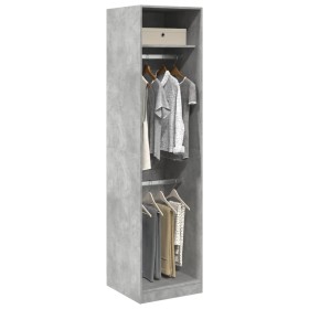 Armario de madera contrachapada gris hormigón 50x50x200 cm de , Armarios roperos - Ref: Foro24-3307786, Precio: 133,46 €, Des...