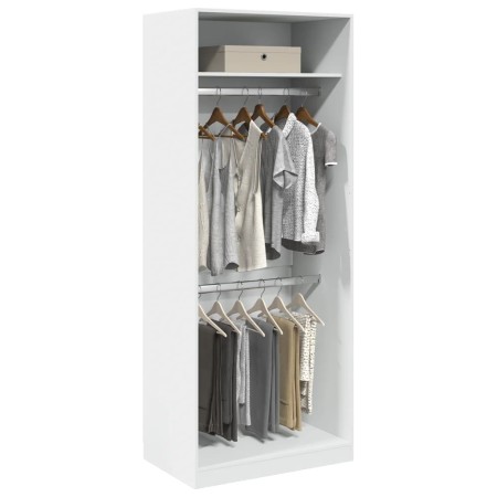 Engineered wood white wardrobe 80x50x200 cm by , Wardrobes - Ref: Foro24-3307792, Price: 171,67 €, Discount: %