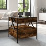 Coffee table with Infinity LED smoked oak 50x50x51 cm by , Coffee table - Ref: Foro24-847714, Price: 126,95 €, Discount: %