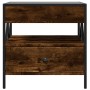 Coffee table with Infinity LED smoked oak 50x50x51 cm by , Coffee table - Ref: Foro24-847714, Price: 126,95 €, Discount: %