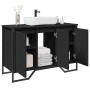 Engineered wood bathroom sink cabinet in black, 91x35x60 cm by , Bathroom furniture - Ref: Foro24-848659, Price: 100,24 €, Di...