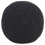 Handmade macramé pouf in anthracite gray cotton, 45x30 cm by , Ottomans - Ref: Foro24-324003, Price: 76,38 €, Discount: %