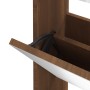 Shoe cabinet and mirror 3 levels brown oak 63x17x102.5 cm by , Shoe racks and shoe organizers - Ref: Foro24-342640, Price: 10...