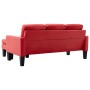 Dreisitzer-Sofa mit rotem Kunstleder-Fußhocker. von , Sofas - Ref: Foro24-288772, Preis: 453,64 €, Rabatt: %