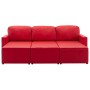 Modulares Schlafsofa mit 3 Plätzen aus rotem Kunstleder. von , Sofas - Ref: Foro24-288798, Preis: 471,23 €, Rabatt: %