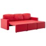 Modulares Schlafsofa mit 3 Plätzen aus rotem Kunstleder. von , Sofas - Ref: Foro24-288798, Preis: 471,23 €, Rabatt: %