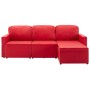 Modulares Schlafsofa mit 3 Plätzen aus rotem Kunstleder. von , Sofas - Ref: Foro24-288798, Preis: 468,04 €, Rabatt: %