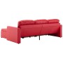 Modulares Schlafsofa mit 3 Plätzen aus rotem Kunstleder. von , Sofas - Ref: Foro24-288798, Preis: 468,04 €, Rabatt: %