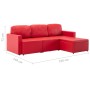 Modulares Schlafsofa mit 3 Plätzen aus rotem Kunstleder. von , Sofas - Ref: Foro24-288798, Preis: 471,23 €, Rabatt: %