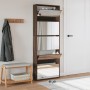 Shoe cabinet and mirror 5 levels brown oak 63x17x169.5 cm by , Shoe racks and shoe organizers - Ref: Foro24-3228285, Price: 1...