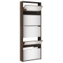 Shoe cabinet and mirror 5 levels brown oak 63x17x169.5 cm by , Shoe racks and shoe organizers - Ref: Foro24-3228285, Price: 1...