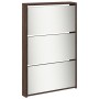 Shoe cabinet and mirror 5 levels brown oak 63x17x169.5 cm by , Shoe racks and shoe organizers - Ref: Foro24-3228285, Price: 1...