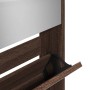 Shoe cabinet and mirror 5 levels brown oak 63x17x169.5 cm by , Shoe racks and shoe organizers - Ref: Foro24-3228285, Price: 1...