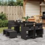 9-piece garden dining set with black synthetic rattan cushions by , Garden sets - Ref: Foro24-3211135, Price: 382,93 €, Disco...